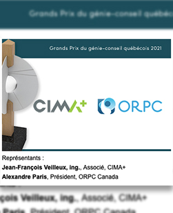 ORPC Canada and CIMA+ honored at AFG Quebec Grands Prix ceremony